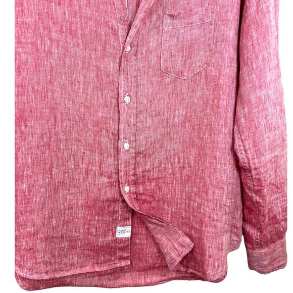 Frank & Eileen - Women’s ‘Eileen’ Relaxed Linen Shirt in Red Raspberry, XX-Small - Picture 10 of 13